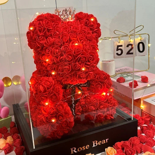 2024 Eternal Rose Teddy Bear - Perfect Gift for Mother's Day, Birthdays, Valentine's Day & Anniversaries